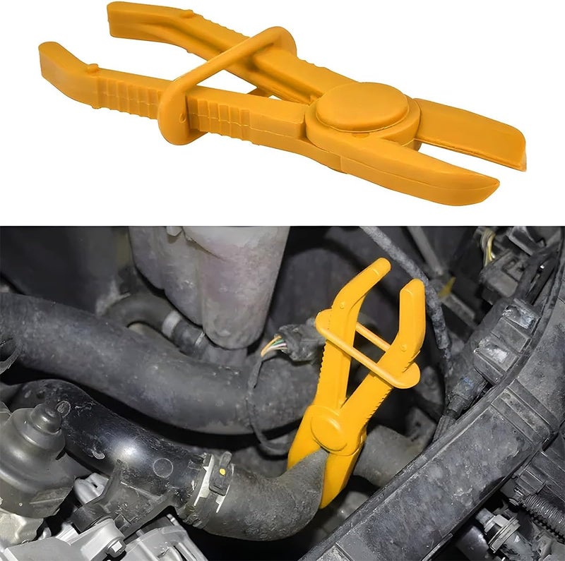 zipelo Hose Clamp Pliers, 6 Pack 3 Size Line Pinch Clamps Set, Plastic Hose Pinching Off Pliers for Automotive Radiator, Brake, Gas, Coolant Hoses and Fuel Lines (Yellow) - Image 3